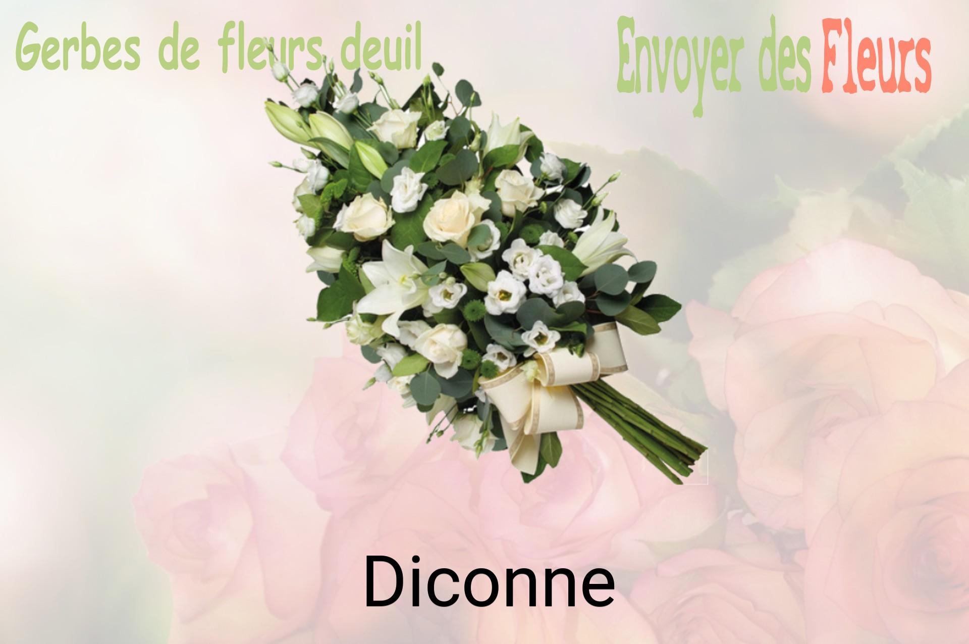 Gerbe de fleurs de deuil livrée à Diconne